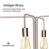 Sarantino Modern Exposed Bulb 4-Arm Industrial Light Floor Lamp Kings Warehouse