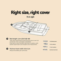 Seamanship 14- 16ft Boat Cover Trailerable Marine Grade 600D Summer Sale Kings Warehouse