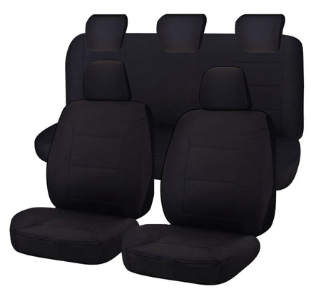 Seat Covers for FORD RANGER PX SERIES 10/2011 - 2015 DUAL CAB FRONT FR BLACK CHALLENGER Kings Warehouse