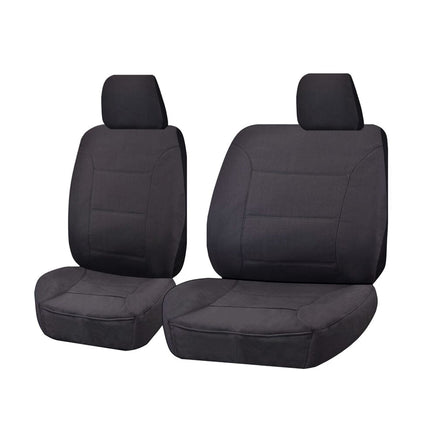 Seat Covers for FORD RANGER PX SERIES 10/2011 - 2016 SINGLE CAB CHASSIS FRONT BUCKET + _ BENCH CHARCOAL ALL TERRAIN Kings Warehouse