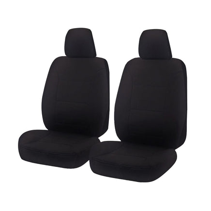 Seat Covers for HOLDEN COLORADO RG SERIES F 06/2012 - ON SINGLE / DUAL FRONT 2X BUCKETS BLACK ALL TERRAIN Kings Warehouse