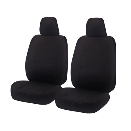 Seat Covers for HOLDEN COLORADO RG SERIES F 06/2012 - ON SINGLE / DUAL FRONT 2X BUCKETS BLACK CHALLENGER Kings Warehouse