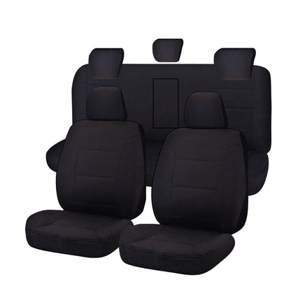 Seat Covers for HOLDEN COLORADO RG SERIES FR 06/2012 - ON DUAL FR BLACK CHALLENGER Kings Warehouse