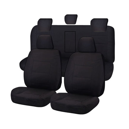 Seat Covers for ISUZU D-MAX 06/2012 - 06/2020 DUAL CAB CHASSIS UTILITY FR BLACK CHALLENGER Kings Warehouse