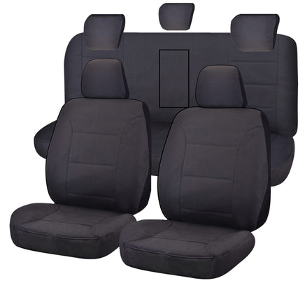 Seat Covers for ISUZU D-MAX 06/2012 - 06/2020 DUAL CAB CHASSIS UTILITY FR CHARCOAL CHALLENGER Kings Warehouse