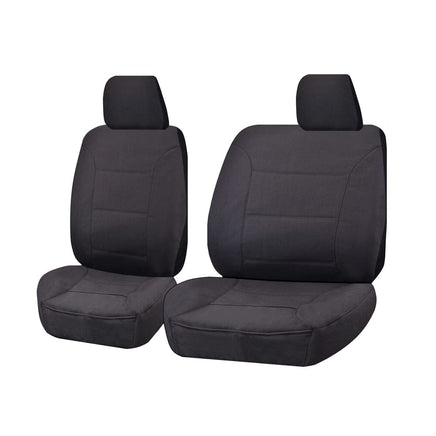 Seat Covers for ISUZU D-MAX 06/2012 - 2016 SINGLE CAB CHASSIS UTILITY FRONT BUCKET + _ BENCH CHARCOAL ALL TERRAIN Kings Warehouse