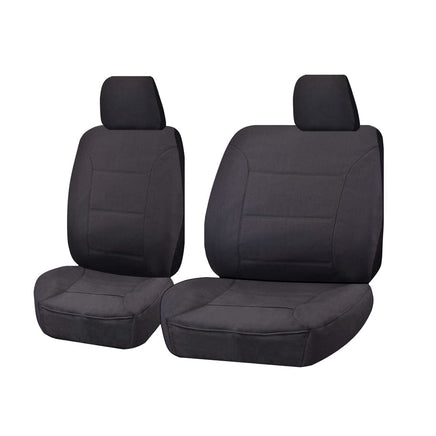 Seat Covers for ISUZU D-MAX 06/2012 - 2016 SINGLE CAB CHASSIS UTILITY FRONT BUCKET + _ BENCH CHARCOAL CHALLENGER Kings Warehouse