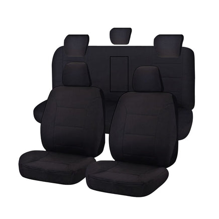 Seat Covers for ISUZU D-MAX 06/2012 - ON DUAL CAB CHASSIS UTILITY FR BLACK ALL TERRAIN Kings Warehouse