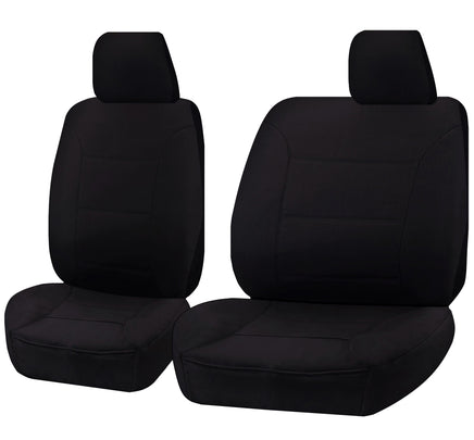 Seat Covers for MAZDA BT-50 B22P/Q-B32P/Q UP SERIES 10/2011 ? 2015 SINGLE CAB CHASSIS FRONT BUCKET + _ BENCH BLACK CHALLENGER Kings Warehouse