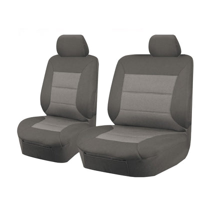 Seat Covers for MAZDA BT-50 B22P/Q-B32P/Q UP SERIES 10/2011 ? 2015 SINGLE CAB CHASSIS FRONT BUCKET + _ BENCH GREY PREMIUM Kings Warehouse