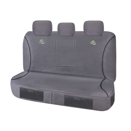 Seat Covers for MAZDA BT50 UR SERIES 09/2015 - ON DUAL CAB REAR BENCH WITH A/REST CHARCOAL TRAILBLAZER Kings Warehouse