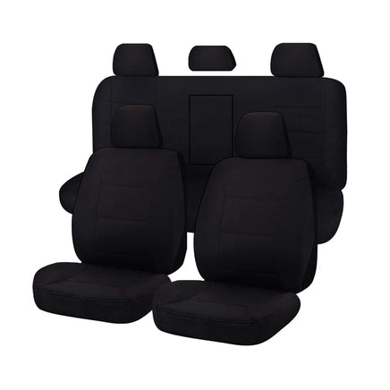 Seat Covers for MITSUBISHI TRITON FR ML-MN SERIES 06/2006 ? 2015 DUAL CAB UTILITY FR BLACK CHALLENGER Kings Warehouse