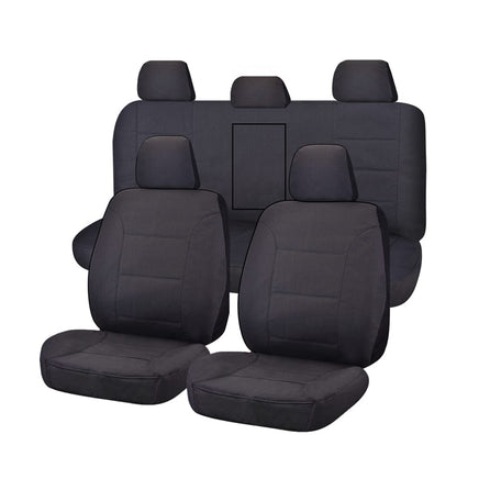 Seat Covers for MITSUBISHI TRITON FR MQ SERIES 01/2015 - ON DUAL CAB UTILITY FR CHARCOAL ALL TERRAIN Kings Warehouse