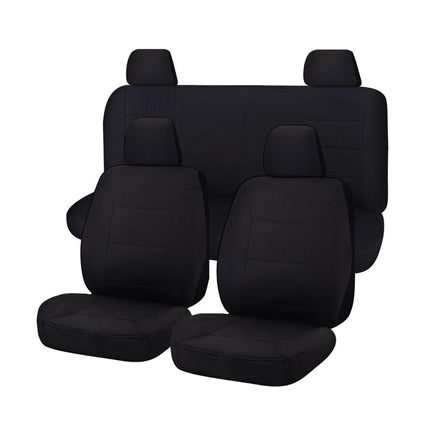 Seat Covers for NISSAN NAVARA D23 SERIES 1-2 NP300 03/2015 - 10/2017 DUAL CAB FR BLACK ALL TERRAIN Kings Warehouse