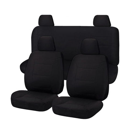Seat Covers for NISSAN NAVARA D40 01/2006 - 02/2015 DUAL CAB UTILITY FR BLACK CHALLENGER Kings Warehouse