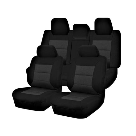Seat Covers for TOYOTA CAMRY ASV/GSV70R 01/2018 - ON 4 DOOR SEDAN FR BLACK PREMIUM Kings Warehouse