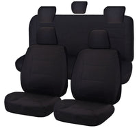 Seat Covers for TOYOTA HILUX 04/2005 - 06/2016 S 4X2 DUAL CAB UTILITY FR BLACK ALL TERRAIN
