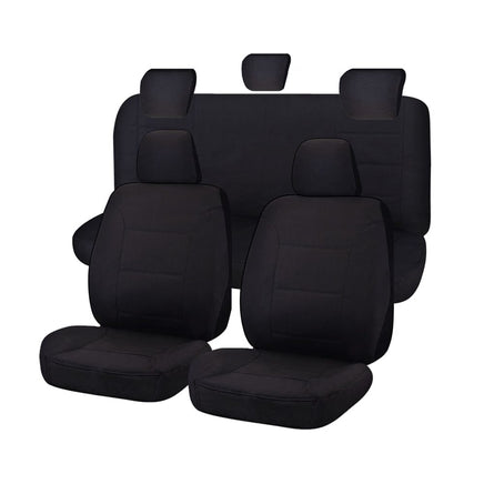 Seat Covers for TOYOTA HILUX 04/2005 - 06/2016 S 4X2 DUAL CAB UTILITY FR BLACK CHALLENGER Kings Warehouse