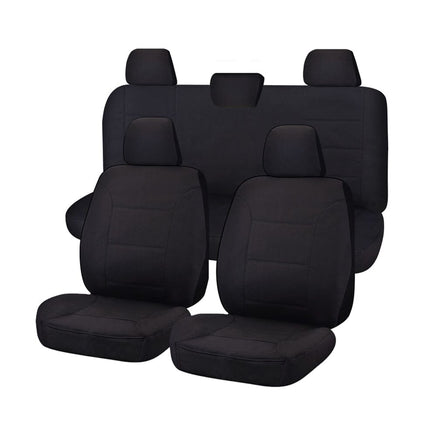 Seat Covers for TOYOTA HILUX TGN121R SERIES 03/2016 - ON DUAL CAB UTILITY FR BLACK CHALLENGER Kings Warehouse