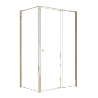 Semi Frameless Shower Screen (114~122)x 195cm & (98~101)x195cm Side AS/NZS Glass Kings Warehouse