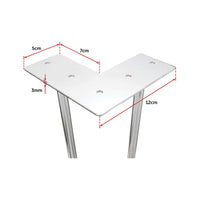 Set of 4 Chrome Retro Hairpin Table Legs 12mm Steel Bench Desk - 41cm Kings Warehouse