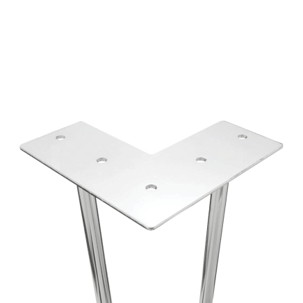 Set of 4 Chrome Retro Hairpin Table Legs 12mm Steel Bench Desk - 71cm Kings Warehouse