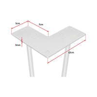 Set of 4 Industrial Retro Hairpin Table Legs 12mm Steel Bench Desk - 71cm White Kings Warehouse