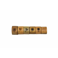 Set of 6 Bamboo Napkin Ring Living and Dining