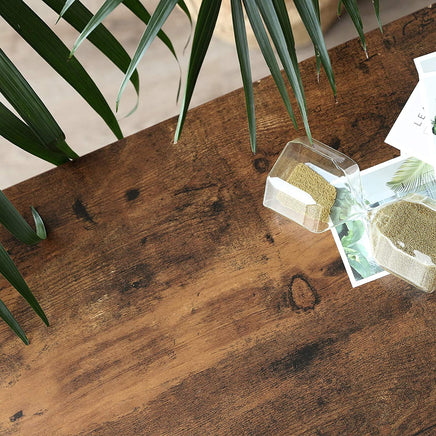 Shoe Rack with 2 Mesh Shelves, Rustic Brown and Black Storage Supplies Kings Warehouse