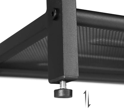 Shoe Rack with 2 Mesh Shelves, Rustic Brown and Black Storage Supplies Kings Warehouse