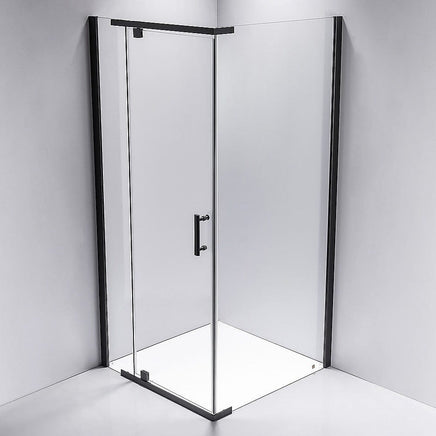 Shower Screen 1000x700x1900mm Framed Safety Glass Pivot Door By Della Francesca Kings Warehouse