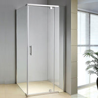 Shower Screen 1000x800x1900mm Framed Safety Glass Pivot Door By Della Francesca Kings Warehouse