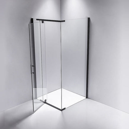 Shower Screen 1200x1000x1900mm Framed Safety Glass Pivot Door By Della Francesca Kings Warehouse