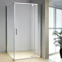 Shower Screen 1200x800x1900mm Framed Safety Glass Pivot Door By Della Francesca Kings Warehouse