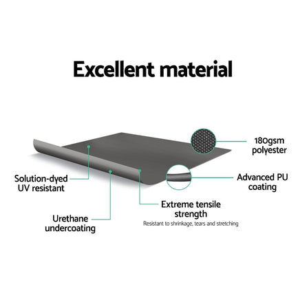 Side Awning Sun Shade Outdoor Retractable Privacy Screen 2X6M Grey Kings Warehouse