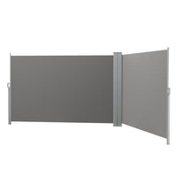 Side Awning Sun Shade Outdoor Retractable Privacy Screen 2X6M Grey Kings Warehouse