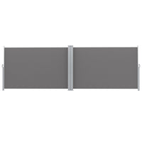 Side Awning Sun Shade Outdoor Retractable Privacy Screen 2X6M Grey Kings Warehouse