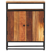 Side Cabinet 60x35x76 cm Solid Reclaimed Wood and Steel Kings Warehouse 