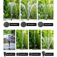 Solar Pond Pump with Battery Powered Submersible Kit LED Light & Remote 8.8 FT Afterpay Day Sale Kings Warehouse