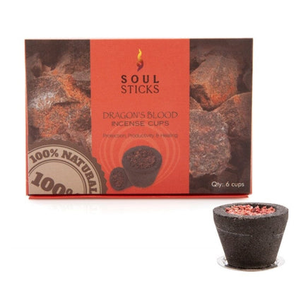Soul Sticks Dragon's Blood Incense Cup - Set of 6 Kings Warehouse