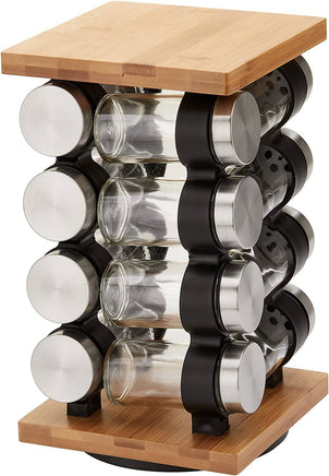 Spice Rack Organizer with 12 Pieces Jars for Kitchen Appliances Supplies Kings Warehouse