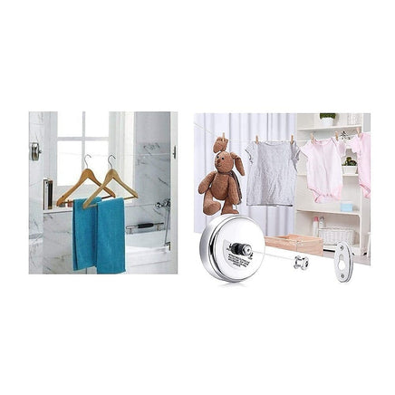 Stainless Steel Retractable Single Clothes Line Dryer Laundry Indoor Outdoor Kings Warehouse