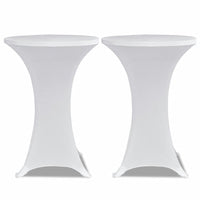 Standing Table Cover 60 cm White Stretch 2 pcs Kings Warehouse 