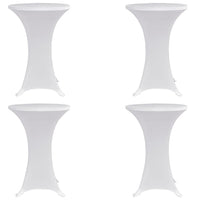 Standing Table Cover Ø60 cm White Stretch 4 pcs Kings Warehouse 
