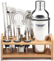 Steel Shaker Cocktail Bar Set Kit with 13 Pieces Bar Utensils Appliances Supplies Kings Warehouse