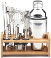 Steel Shaker Cocktail Bar Set Kit with 13 Pieces Bar Utensils