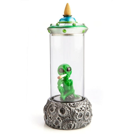 Stoned Alien Glass Case LED Backflow Incense Burner Kings Warehouse