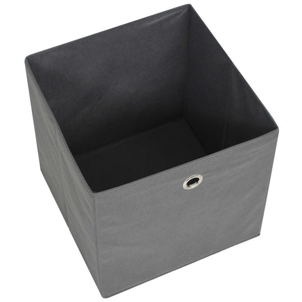 Storage Boxes 10 pcs Non-woven Fabric 32x32x32 cm Grey Kings Warehouse