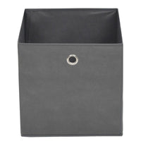 Storage Boxes 10 pcs Non-woven Fabric 32x32x32 cm Grey Kings Warehouse