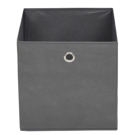 Storage Boxes 10 pcs Non-woven Fabric 32x32x32 cm Grey Kings Warehouse